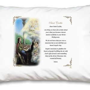 St Cecilia Pillow Case - English Prayer